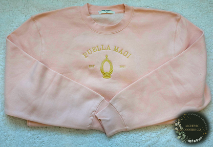 Puella Magi Varsity Crewnecks - Gold