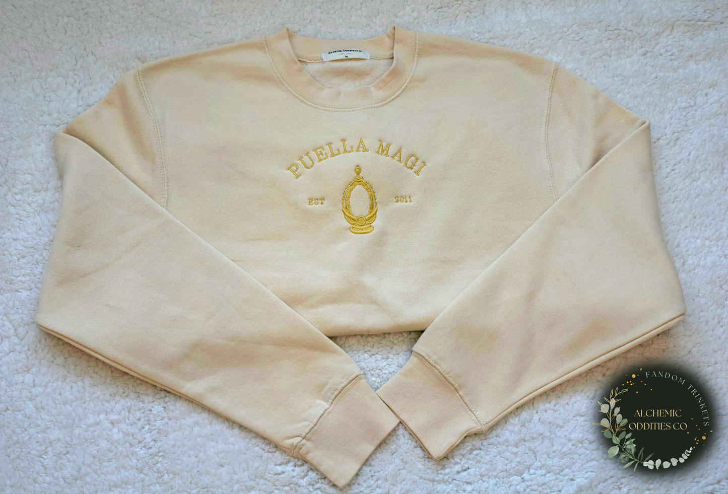 Puella Magi Varsity Crewnecks - Gold